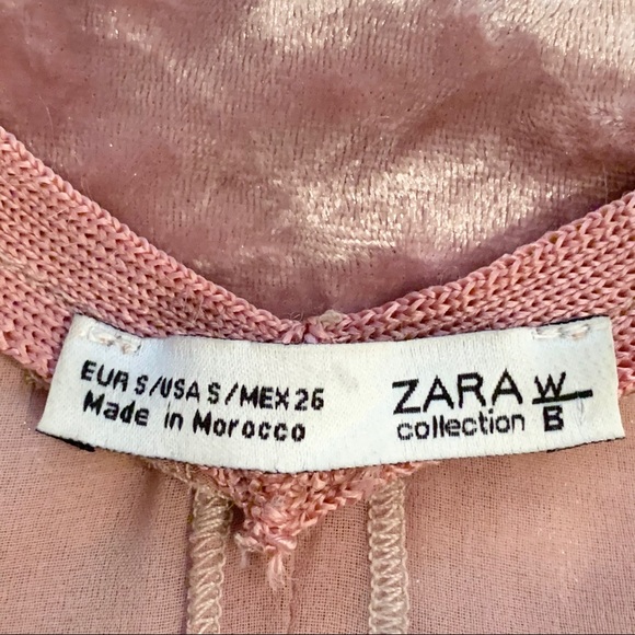 ZARA Pink Velvet Cami Tank Top - Picture 6 of 6